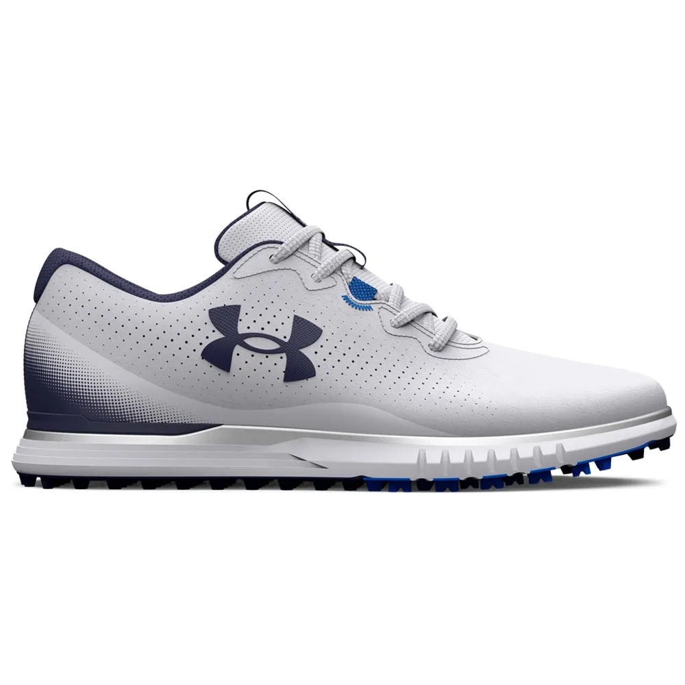 2024 Under Armour Men's Glide 2 Spikeless Golf Shoes - White/White/Midnight Navy