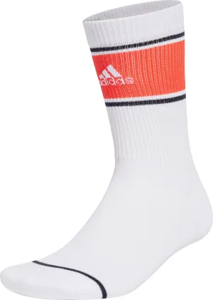 adidas Cushioned (2 Pack) Logo Graphic Crew Socks - White