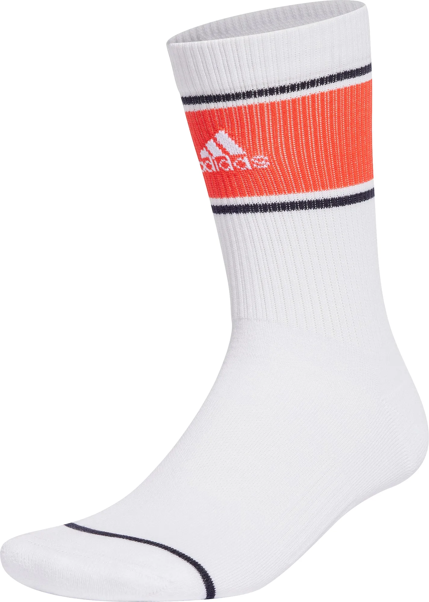 adidas Cushioned (2 Pack) Logo Graphic Crew Socks - White