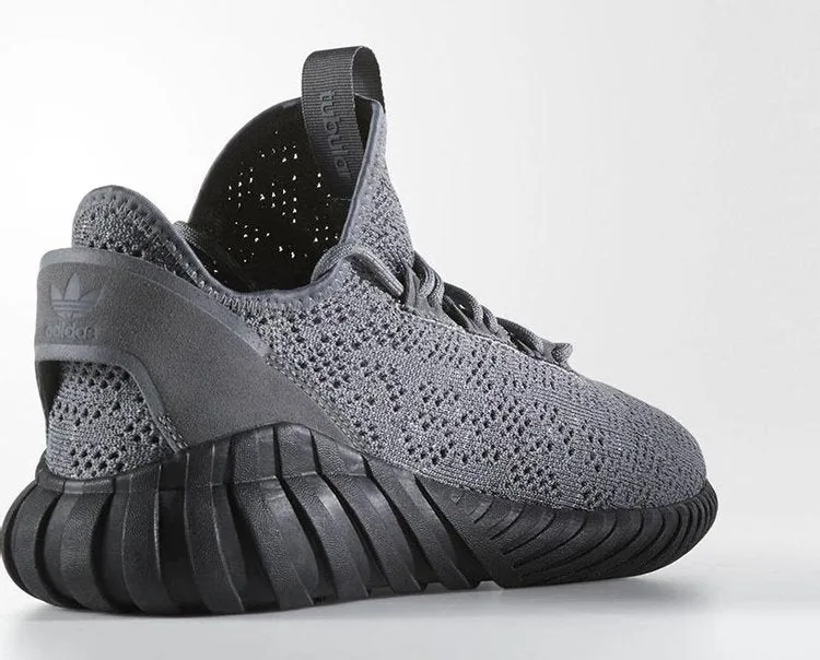 Adidas Tubular Doom Sock Primeknit 'Grey Black' Sneakers, Gray