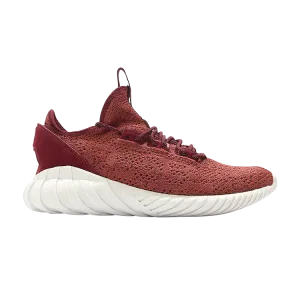 Adidas Tubular Doom Sock Primeknit 'Russet' Sneakers, Red