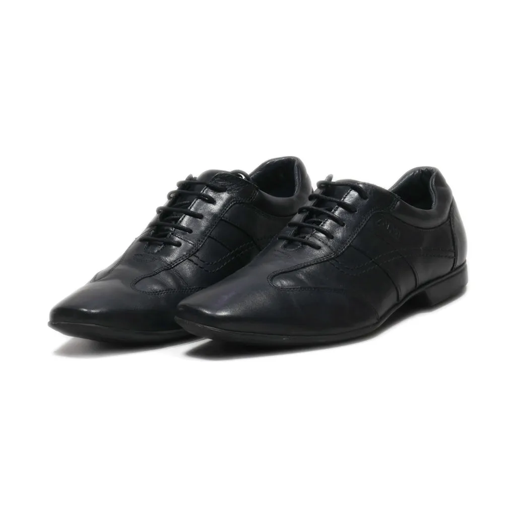 Am Shoe Company Formal Lace Ups Leather Black Colour For Men