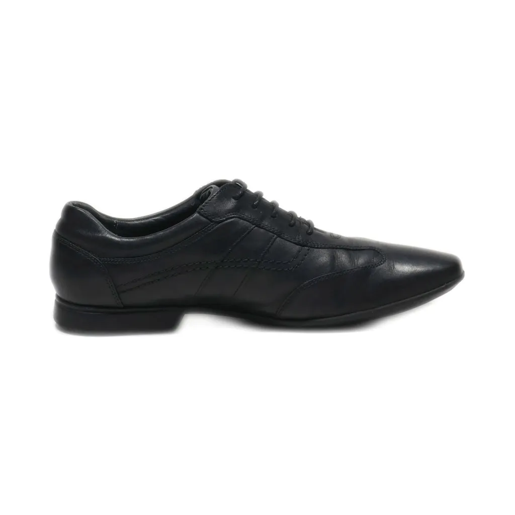 Am Shoe Company Formal Lace Ups Leather Black Colour For Men