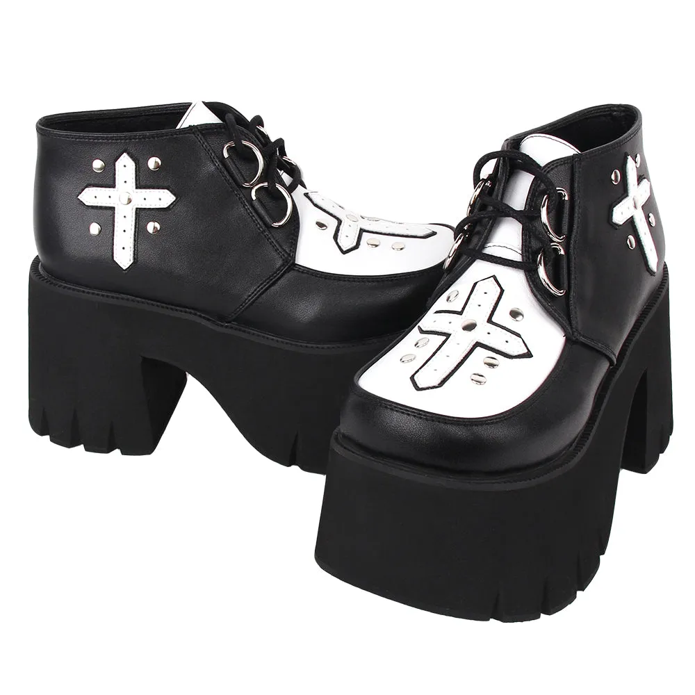 Angelic Imprint~Gothic Lolita Cross Classic Platform Shoes