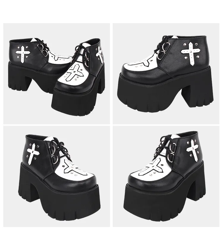 Angelic Imprint~Gothic Lolita Cross Classic Platform Shoes