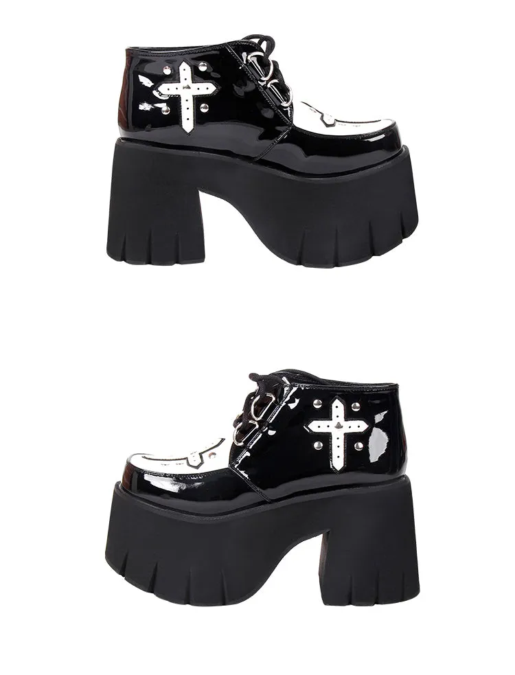 Angelic Imprint~Gothic Lolita Cross Classic Platform Shoes