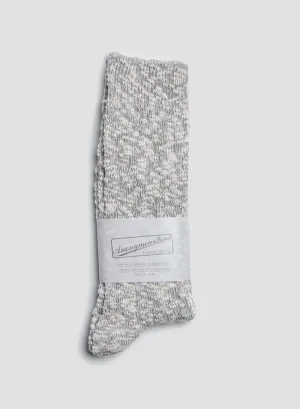 Anonymous Ism Lightweight Slub Crew Sock in Mid Grey