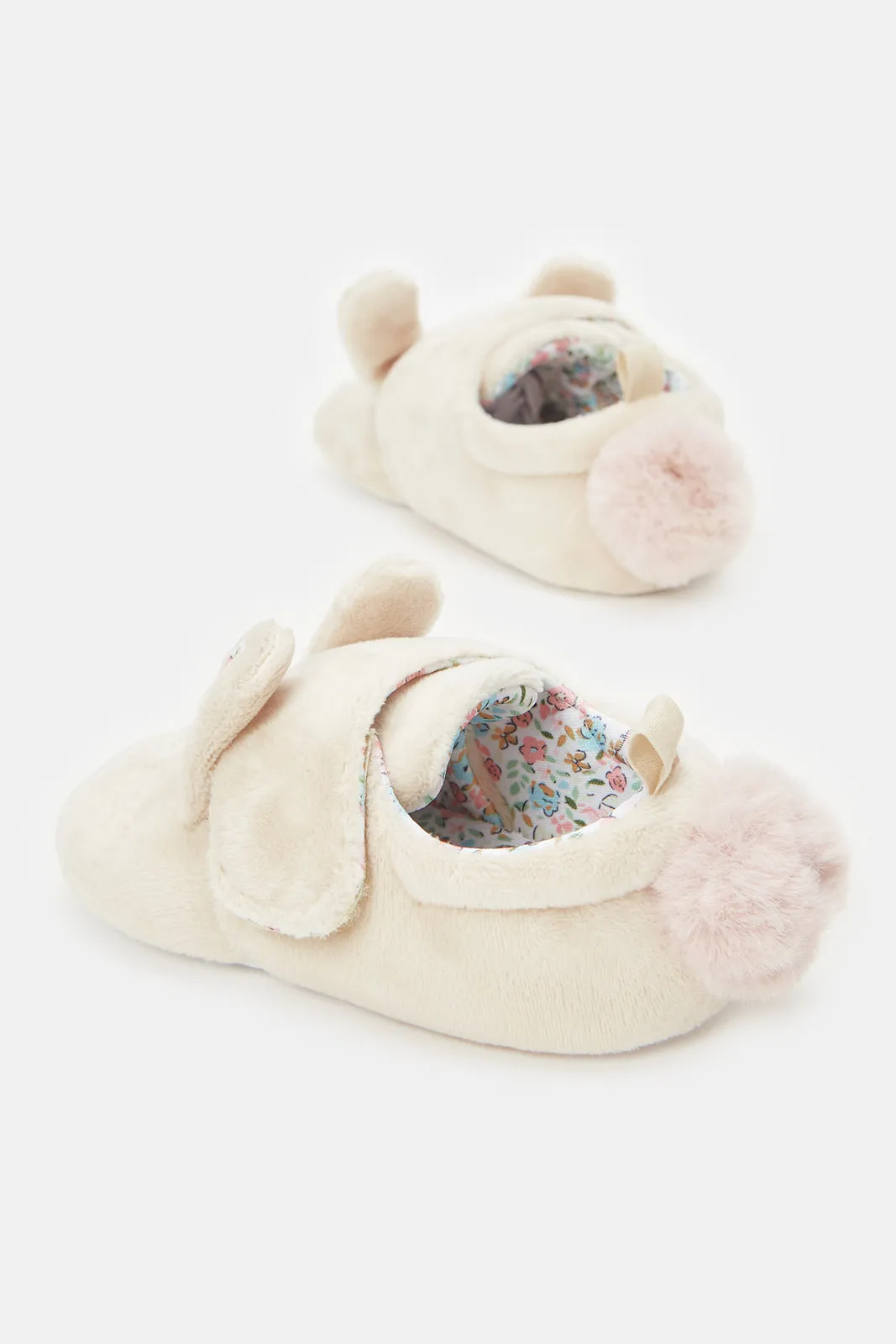 Baby Cream Bunny Pram Shoes