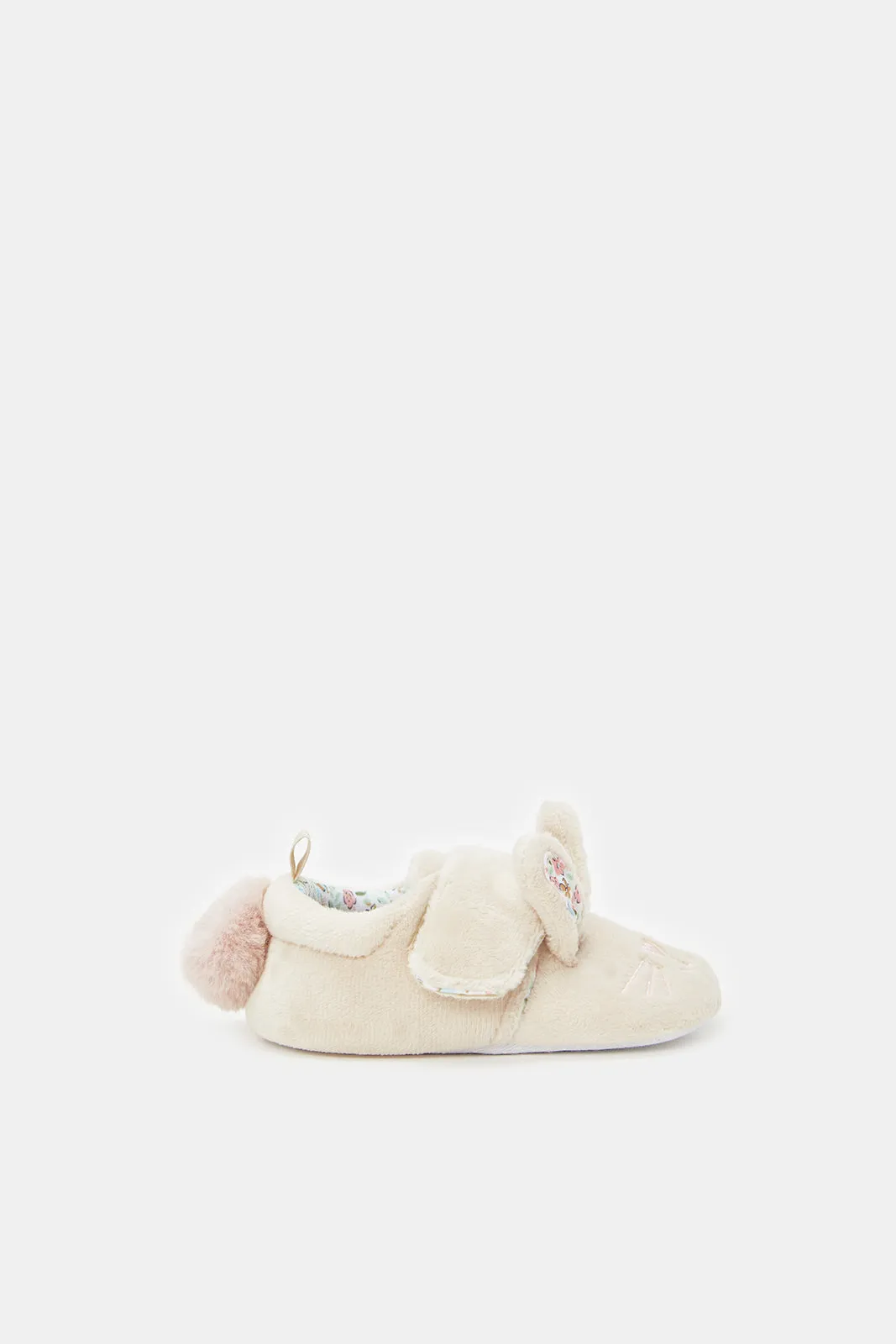 Baby Cream Bunny Pram Shoes