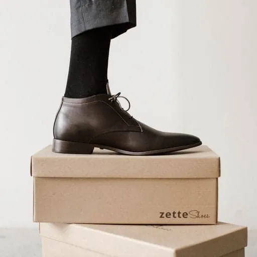 'Benjie' men's vegan chukka by Zette Shoes - black