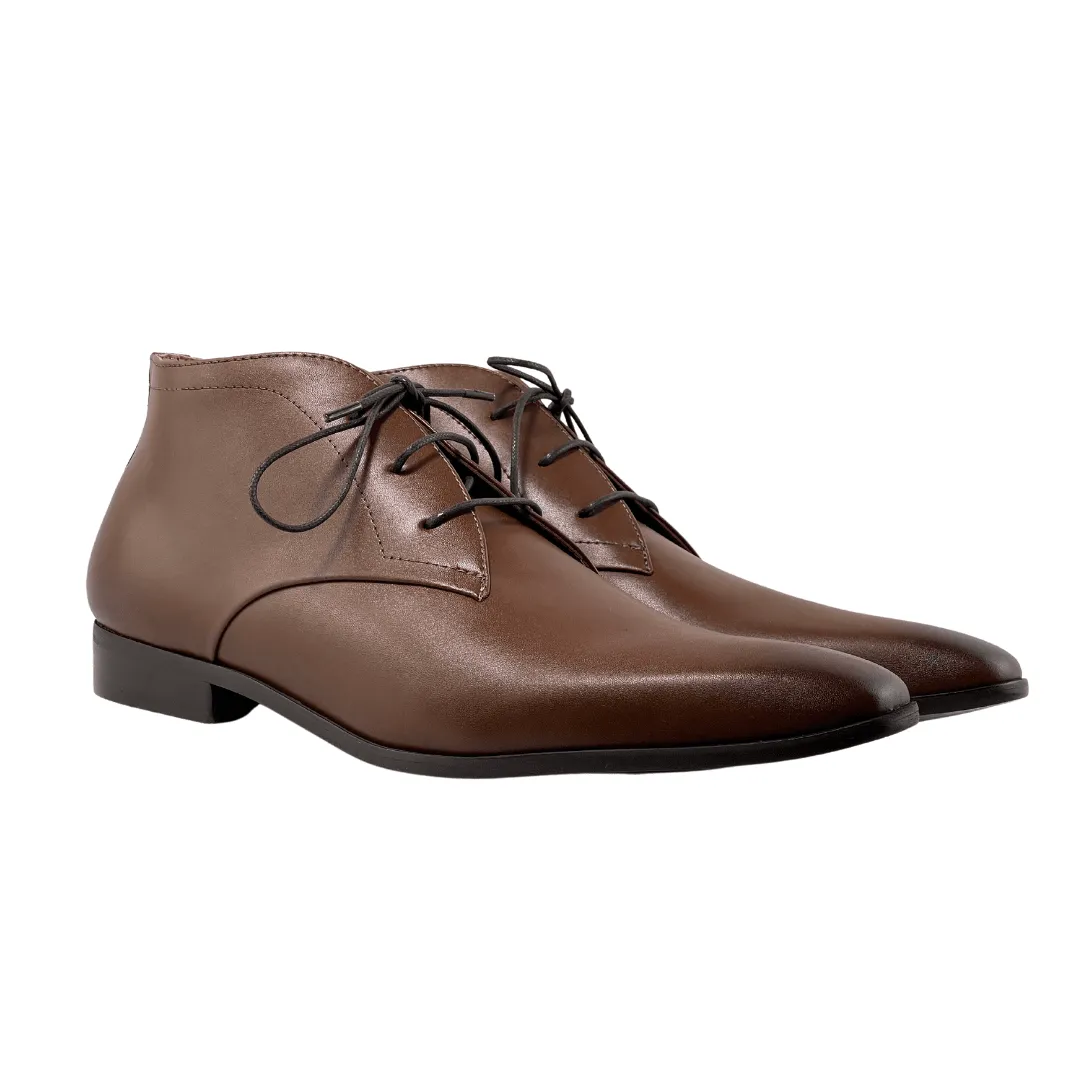 'Benjie' men's vegan chukka by Zette Shoes - cognac