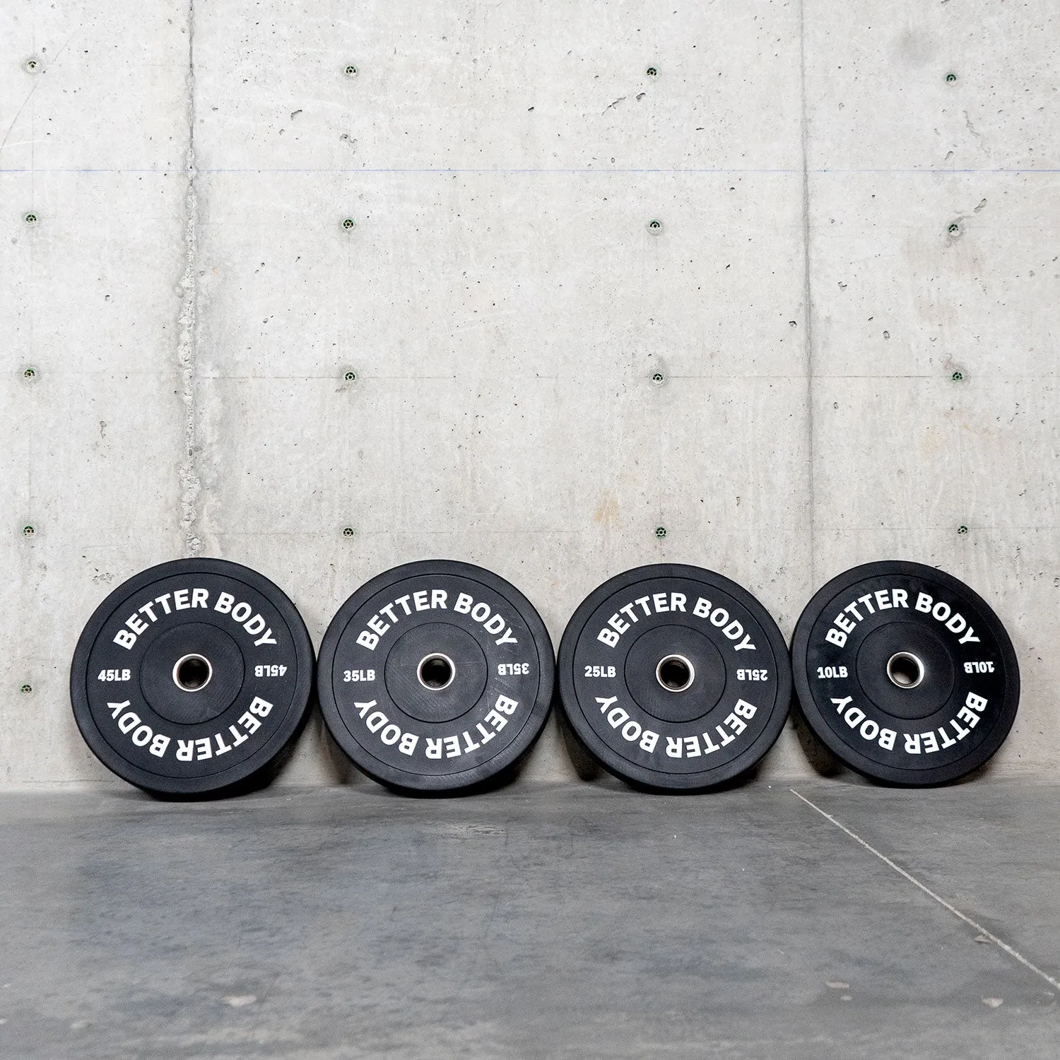 Better Bumper Plates | Full Set | 10 - 45lbs | Two Per Size