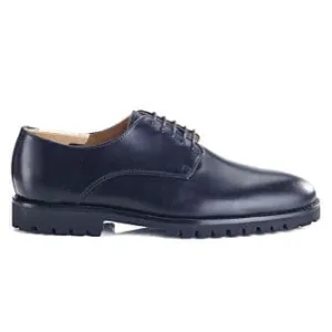 Black Derby Shoes - Rubber outsole - BUSHEY GOMME