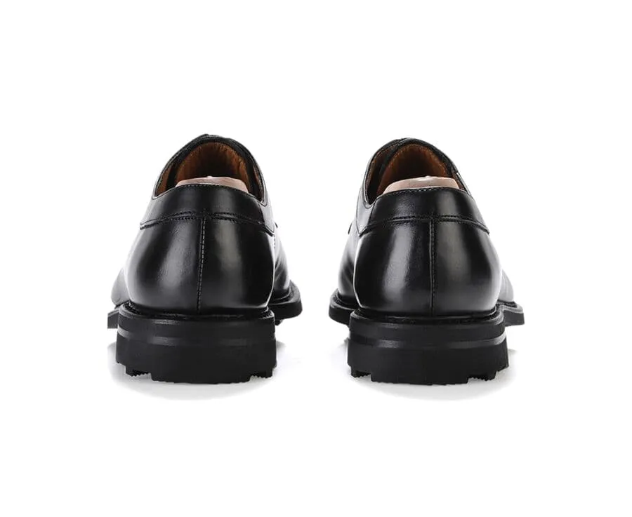 Black Derby Shoes - Rubber outsole - KENT GOMME COUNTRY