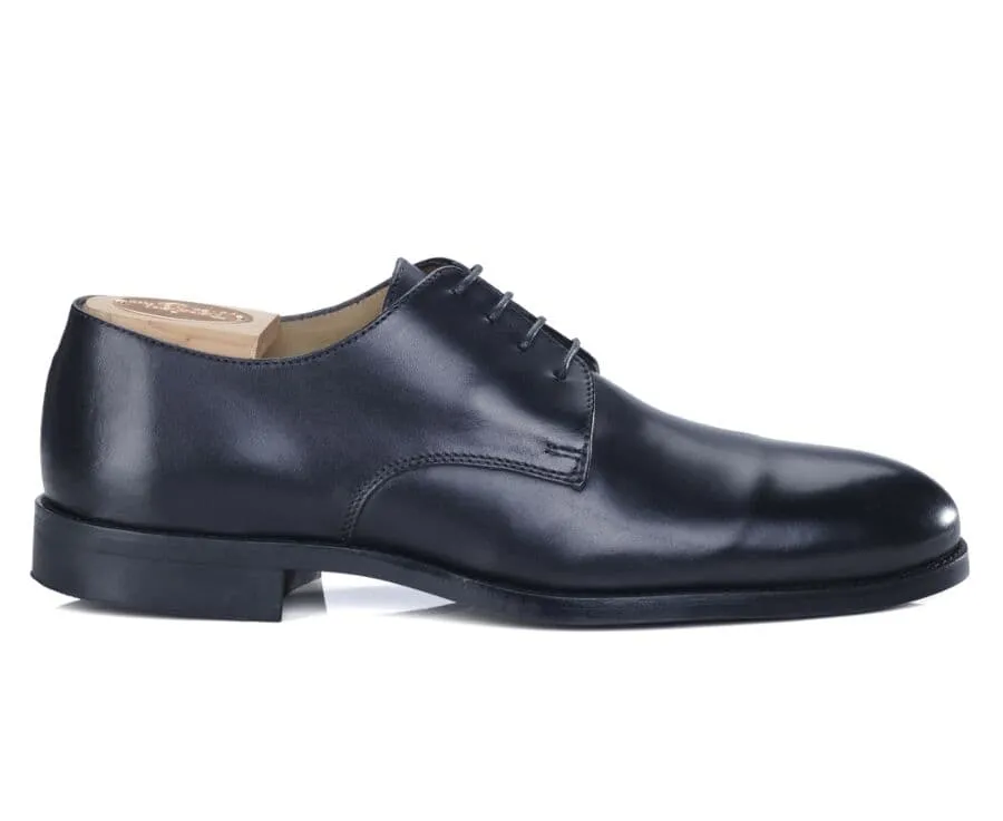 Black Derby Shoes - Slim city rubber outsole - DOVER II CLASSIC GOMME