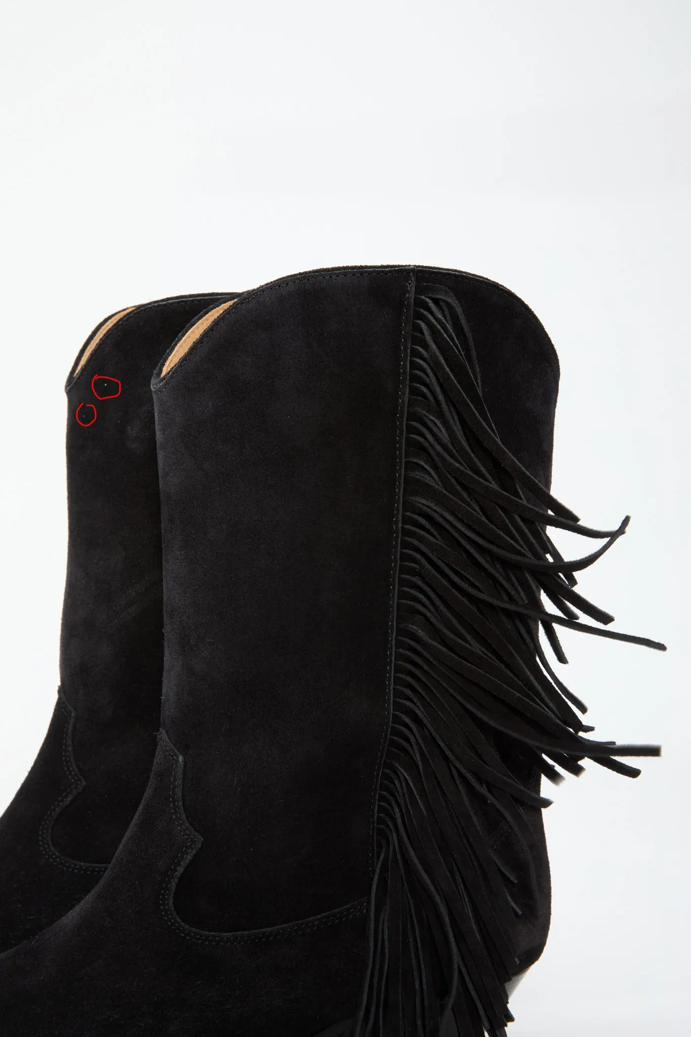 Black Fringe Duerto Boots