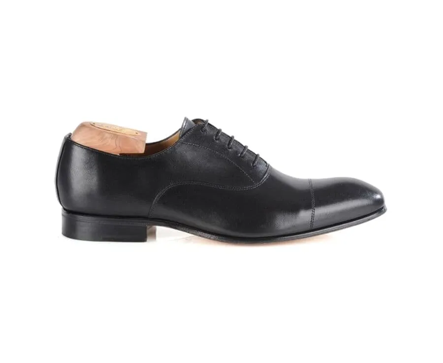 Black II leather Men&#039;s Oxford shoes - Leather outsole - BRISBURY