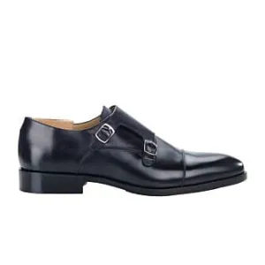 Black Leather Buckle Shoes - GREYDALE PATIN