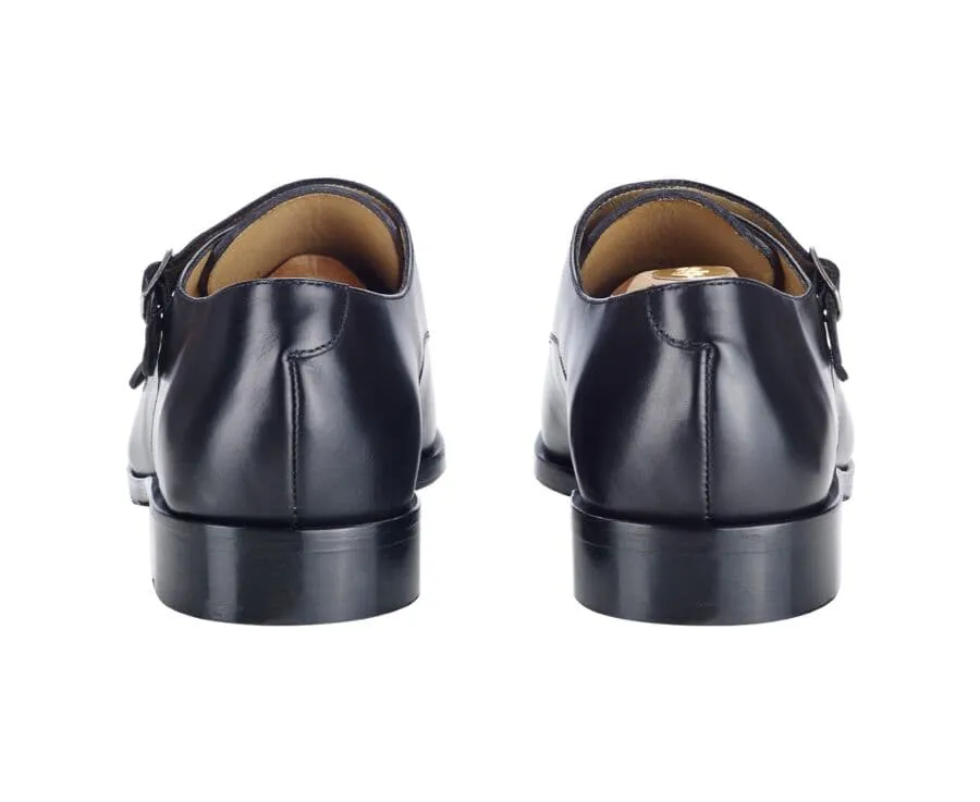 Black Leather Buckle Shoes - GREYDALE PATIN