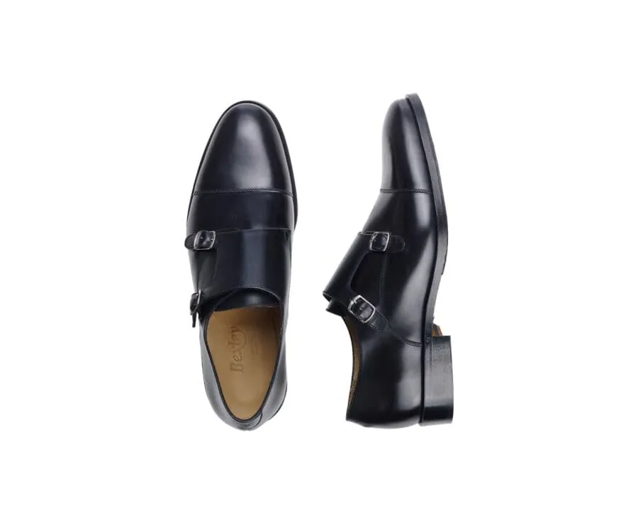 Black Leather Buckle Shoes - GREYDALE PATIN