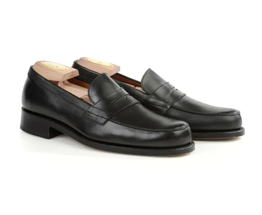 Black leather Men&#039;s penny loafers - WEMBLEY CLASSIC