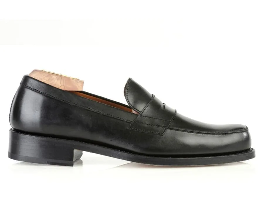 Black leather Men&#039;s penny loafers - WEMBLEY CLASSIC