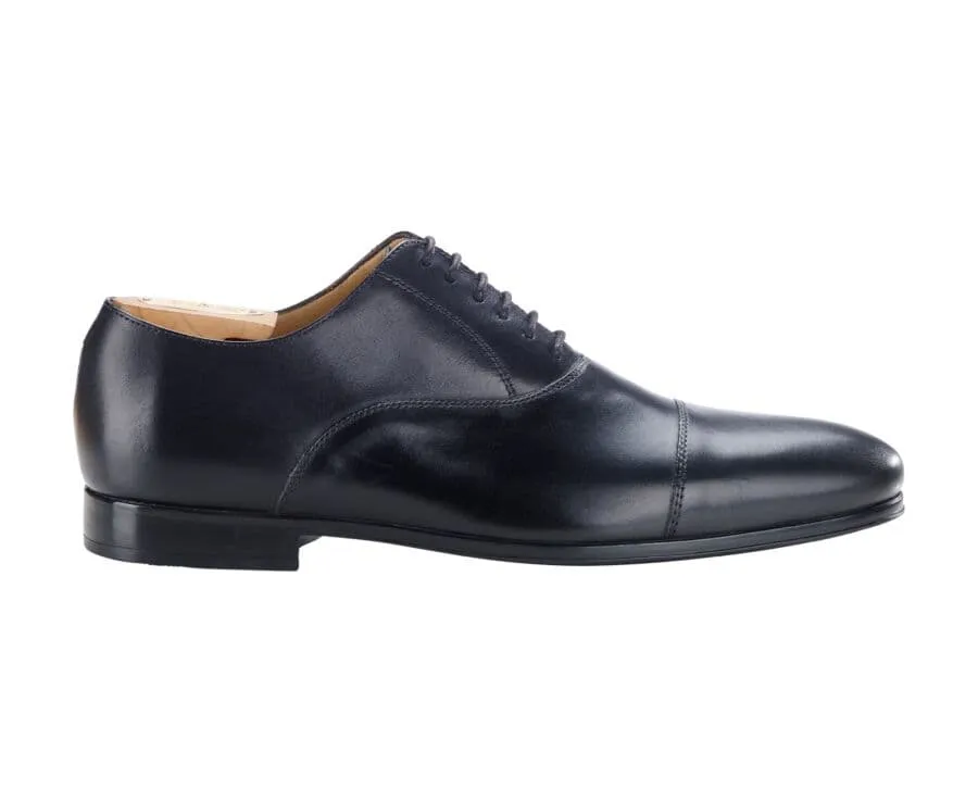 Black Men&#039;s Oxford shoes - Rubber outsole - LENNOX GOMME URBAN