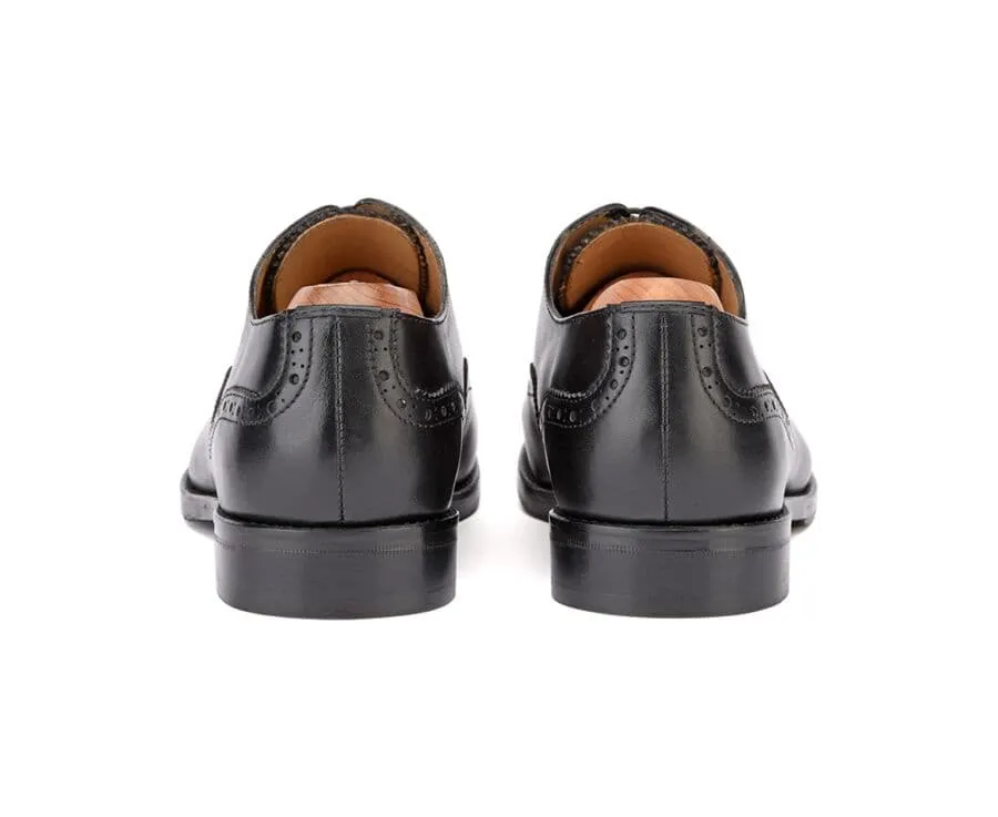 Black Oxford shoes - Rubber pad - HILCOTT PATIN