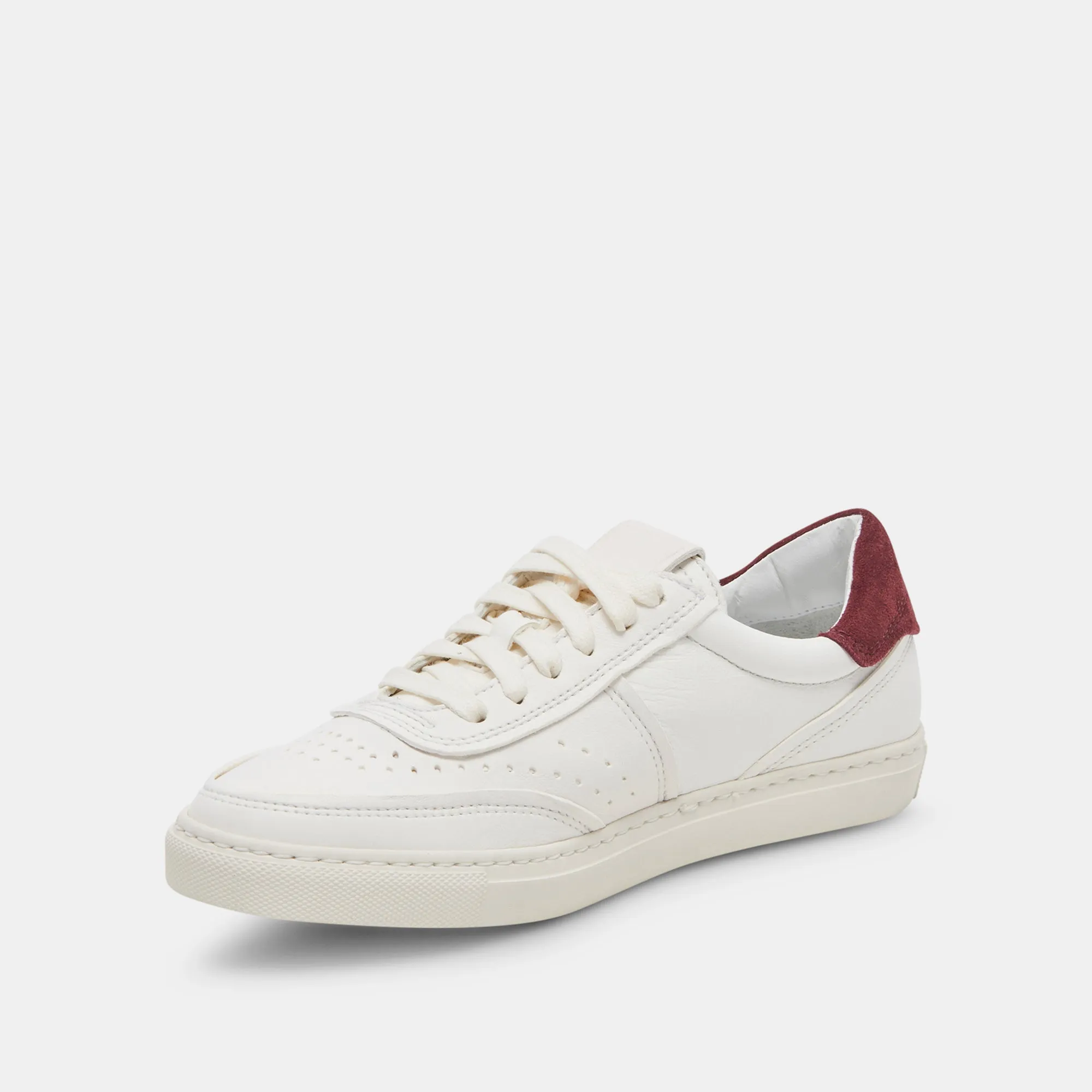 BODEN SNEAKERS WHITE MAROON LEATHER