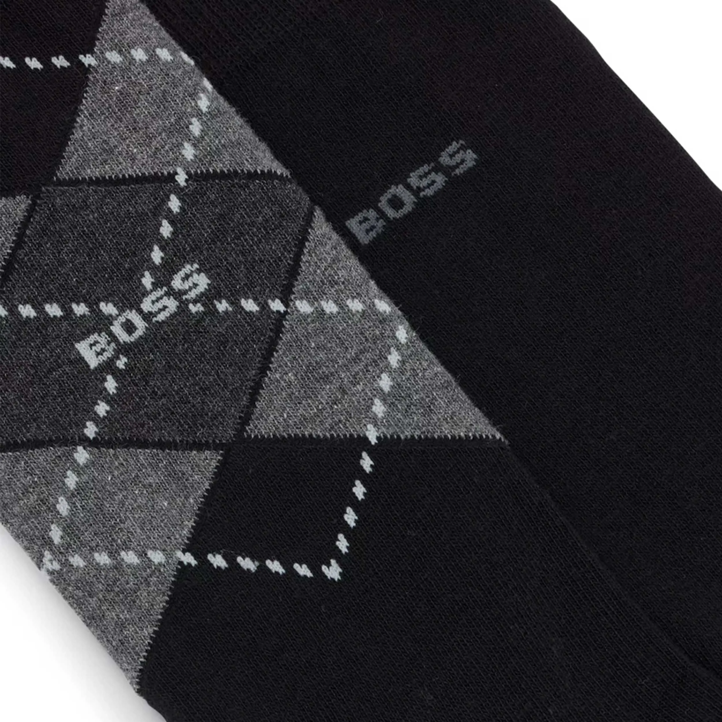 BOSS 2P RS Argyle CC Sock in Black