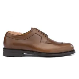 Brown Cognac Derby Shoes - Rubber outsole - KENT GOMME COUNTRY