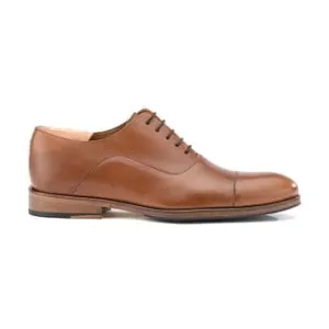 Brown Cognac Oxford shoes - Rubber pad - BRACKLEY PATIN