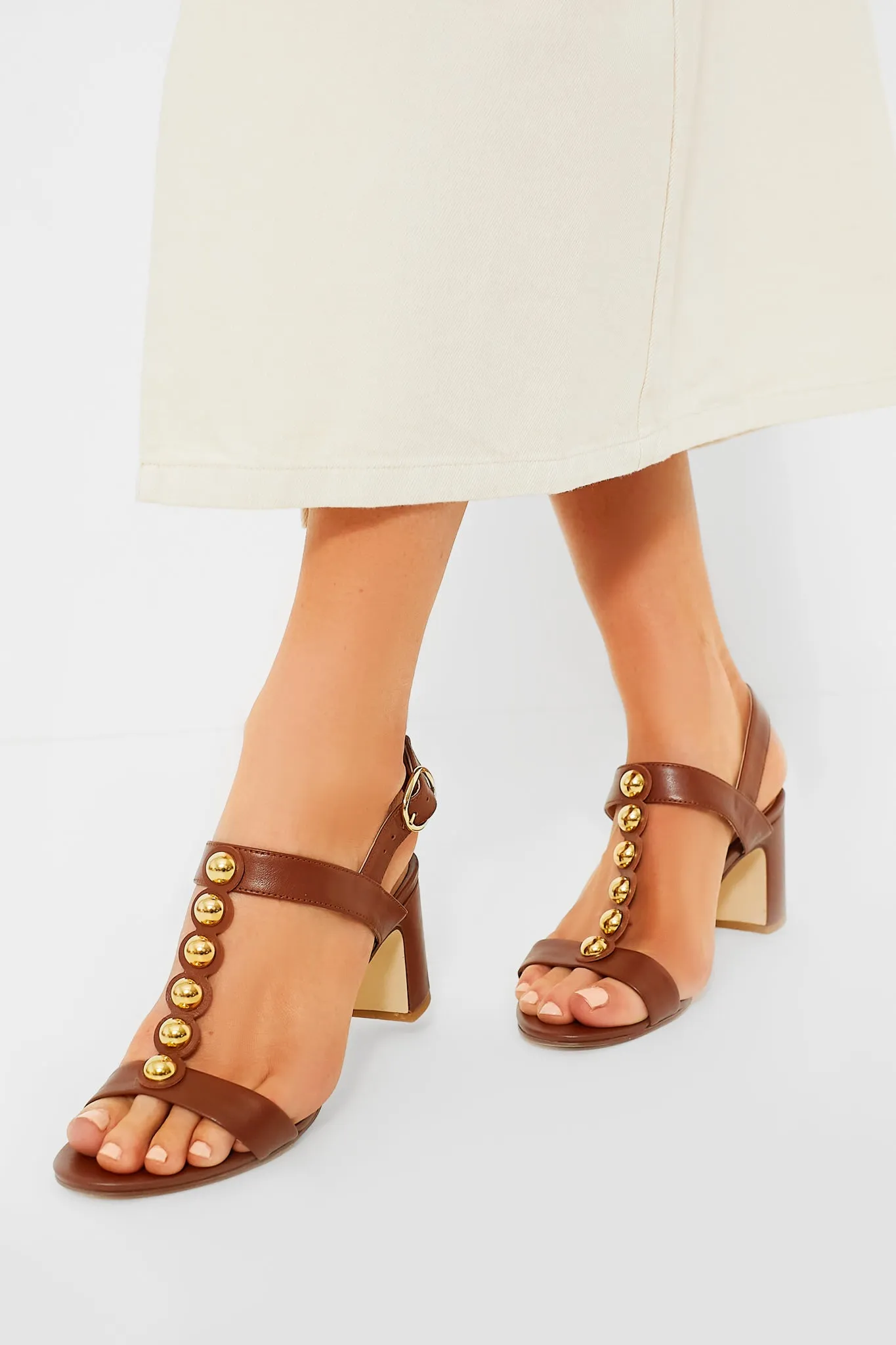 Brown Leather Marcy Heels