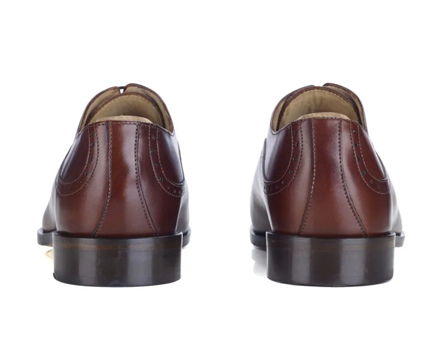 Brown Oxford shoes - Leather outsole - CORBY