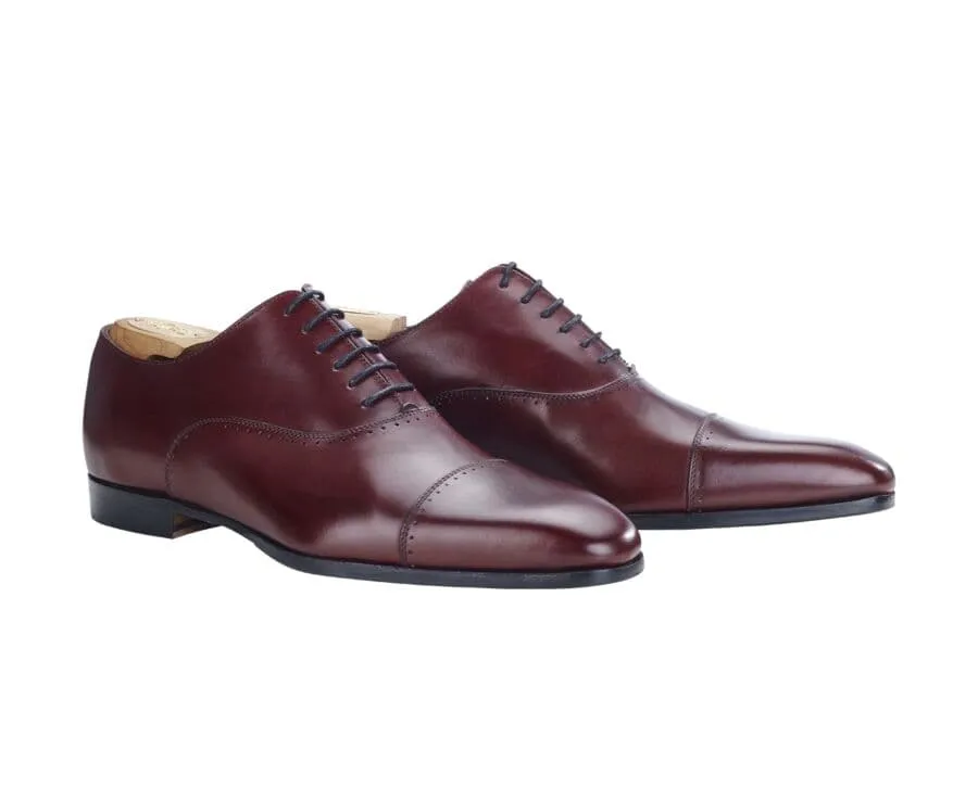 Burgundy Oxford shoes - Leather outsole - STRESA