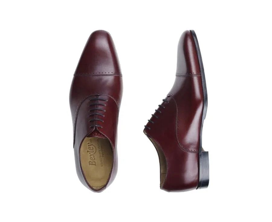 Burgundy Oxford shoes - Leather outsole - STRESA