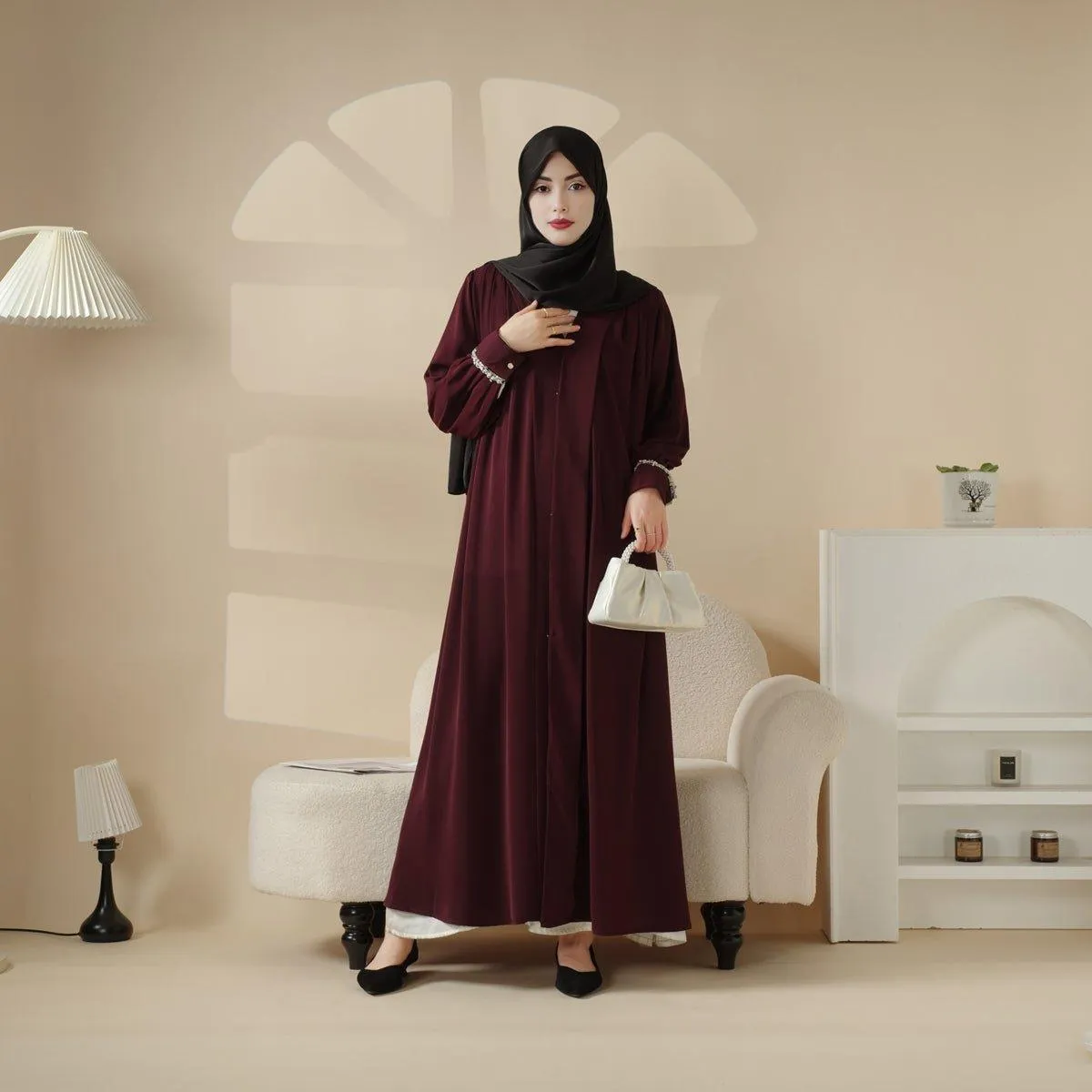 Cardigan Abaya, Western Style Abaya (MOA061)