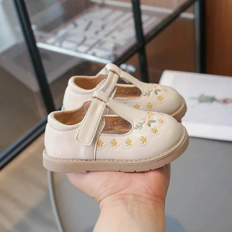 Children's Casual Shoes For Girls - Chic Leather Flat - TSS260