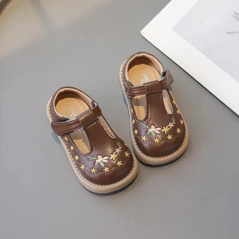 Children's Casual Shoes For Girls - Chic Leather Flat - TSS260