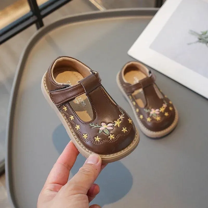 Children's Casual Shoes For Girls - Chic Leather Flat - TSS260