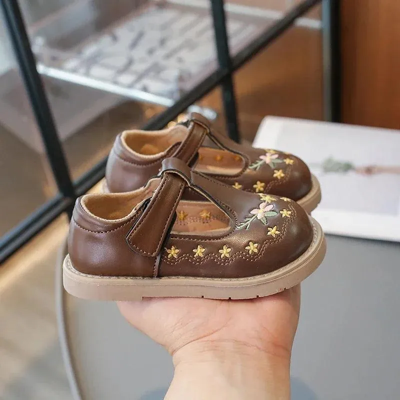 Children's Casual Shoes For Girls - Chic Leather Flat - TSS260