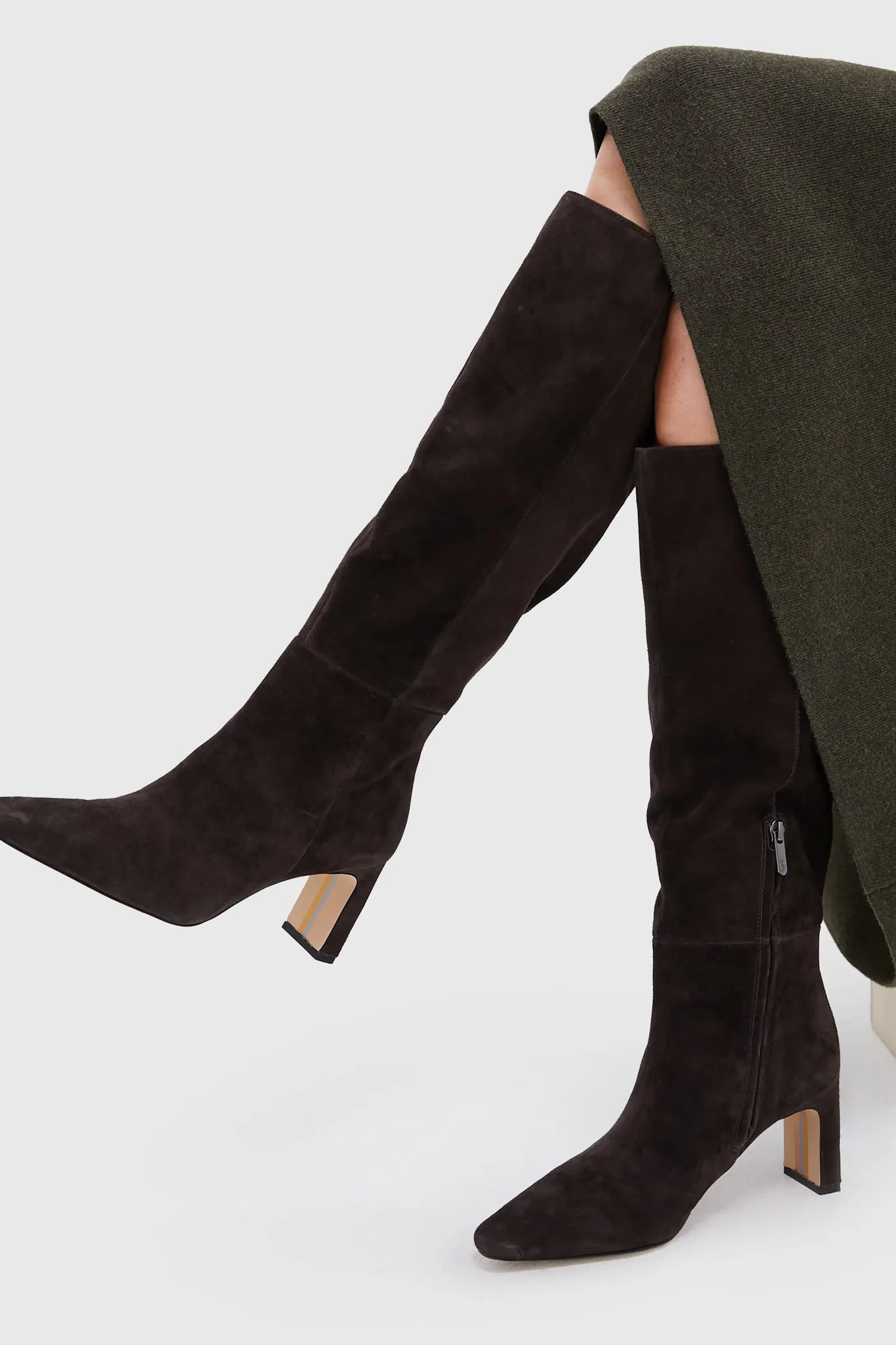 Chocolate Brown Sylvia Extended Calf Boots