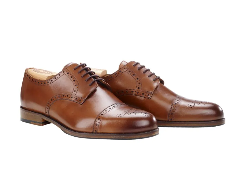 Chocolate Derby Shoes - Leather outsole &amp; rubber pad - BALDERTON PATIN