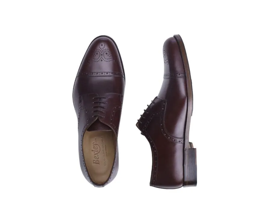 Chocolate Derby Shoes - Leather outsole &amp; rubber pad - BALDERTON PATIN