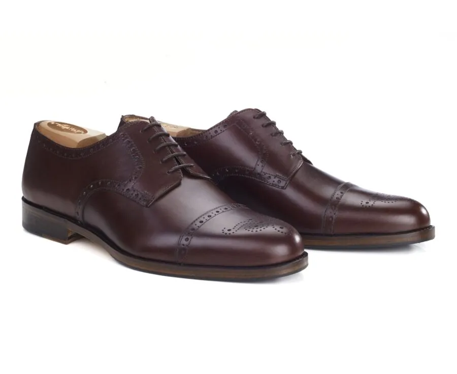 Chocolate Derby Shoes - Leather outsole &amp; rubber pad - BALDERTON PATIN