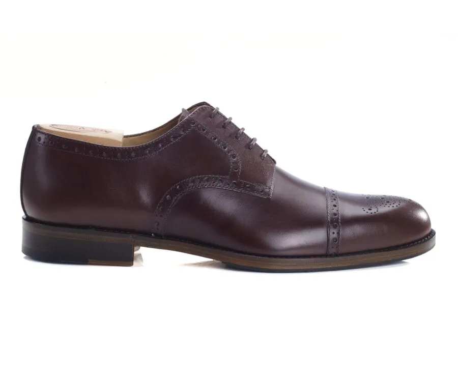 Chocolate Derby Shoes - Leather outsole &amp; rubber pad - BALDERTON PATIN