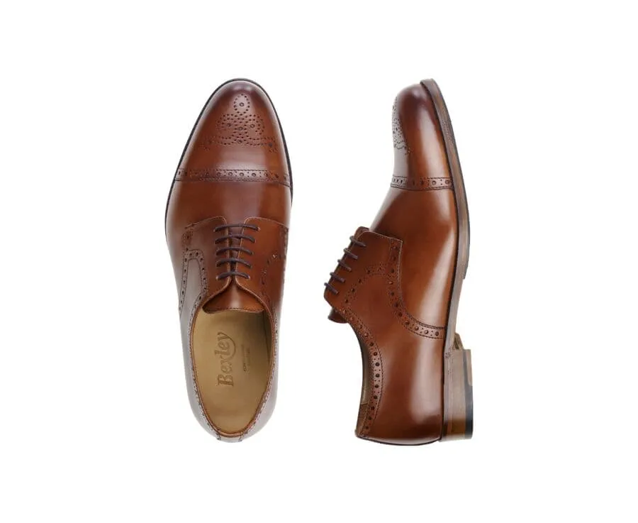 Chocolate Derby Shoes - Leather outsole &amp; rubber pad - BALDERTON PATIN