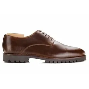 Chocolate Derby Shoes - Rubber outsole - BUSHEY GOMME