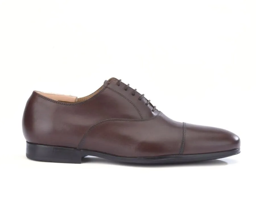 Chocolate Men&#039;s Oxford shoes - Rubber outsole - LENNOX GOMME URBAN