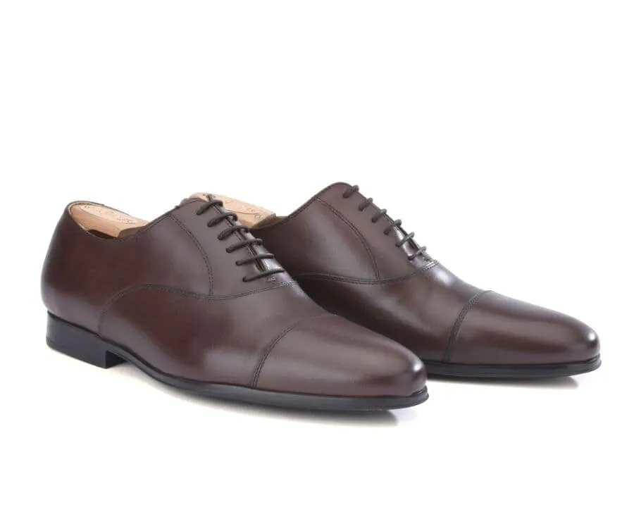 Chocolate Men&#039;s Oxford shoes - Rubber outsole - LENNOX GOMME URBAN